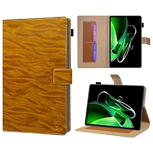 tgk pattern flip case cover for realme pad x 11 inch tablet with stylus pen holder brown
