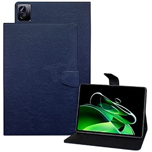 tgk plain design flip case cover for realme pad x 11 inch blue