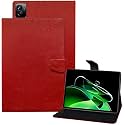 TGK Plain Design Flip Case Cover for Realme Pad X 11 inch Tablet with Precise Cutouts (Red)