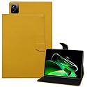 TGK Plain Design Leather Flip Case Cover for Realme Pad X 11 inch Tablet with Precise Cutouts (Yellow)