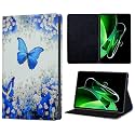 TGK Printed Classic Design Leather Folio Flip Case with Viewing Stand Protective Cover for Realme Pad X 11 inch Tab (Butterfly &amp; Flowers)