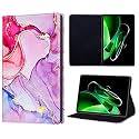 TGK Printed Classic Design with Viewing Stand Leather Flip Case Cover for Realme Pad X 11 inch Tablet with Precise Cutouts (Pink Purple Marble)