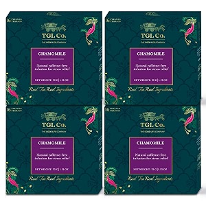 tgl cochamomile green herbal tea infusion 16 tea bags - pack of 4rich in anti oxidant  refreshing  no artificial flavor  improve digestion