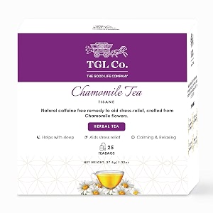 tgl co chamomile tea bags 25 tea bags  herbal tea