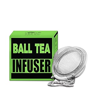 tgl co stainless steel ball tea infuser perfect for loose leaf teas herbals spices  fine steeper diffuser filter