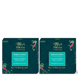 tgl comiracle mint herbal tea infusion pack of 2 16 tea bags eachrich in anti oxidant  refreshing  no artificial flavor  improve digestion