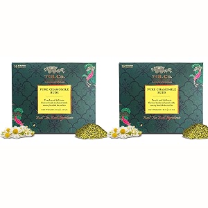 tgl copure chamomile buds herbal tea infusion 16 bags pack of 2rich in anti oxidant  refreshing  no artificial flavor  improve digestion