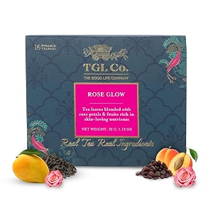 tgl corose glow black tea infusion 16 tea bagsrich in anti oxidant  refreshing  no artificial flavor  improve digestion