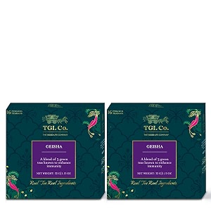 tgl cogeisha green tea infusion pack of 2 16 tea bags eachrich in anti oxidant  refreshing  no artificial flavor  improve digestion