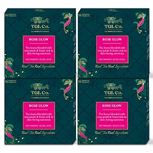 tgl corose glow black tea infusion 16 tea bags pack of 4rich in anti oxidant  refreshing  no artificial flavor  improve digestion