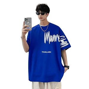THALASI Urban Vibes Mens Black Oversized T-Shirt