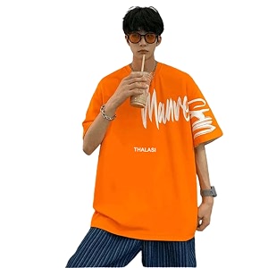 THALASI Urban Vibes Mens Black Oversized T-Shirt