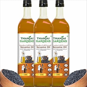 THANJAI GARDENS Wooden Cold Pressed Gingelly Oil