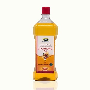 thanjai natural groundnut oil virgin unrefined wooden cold pressed natural peanut oil for cooking- heart health  cholesterol free  no preservatives 1l groundnut oil
