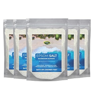 thanjai natural epsom bath salt 5kg for muscle relief relieves aches amp pain granule magnesium sulphate for plants gardeningwater soluble fertilizersoil manure 1kg x 5