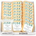 Thank you for Celebrating With Us | Party Favor Cookies For Guests Wedding Baptism Baby Bridal Shower Engagement Individually Wrapped Greenery Theme Party Favors 24 Pack Bulk Event Sugar Cookie Treats
