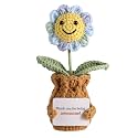 Thank You Crochet Gifts for Coworkers Sunflower Pot – Thank You for Being Awesome! Appreciation Gifts for Women Employee Nurse Secretary Positive Handmade Gift
