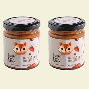 thank you mummy hazelnut spread 200g - pack of 2 - hazel amp berry choco butter  hazelnut butter made with real hazelnuts real strawberries amp stoneground