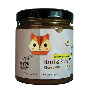 thank you mummy hazelnut spread 200g - pack of 1 - hazel amp berry choco butter with cranberry amp strawberry  hazelnut butter made made with real hazelnuts real strawberries real cranberry