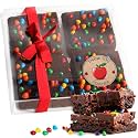 Thank You Teacher Gift Basket Teachers Appreciation Brownies Cookies Package Chocolate Food 4 Pack Gift For Women men Educator | Nut Free Dairy Free | Cookies Baked Goods