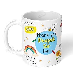 Thank You Teacher Mug With Personalized Teachers