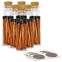 Thankful Greetings Brown &amp; Black 2" Safety Matches | 6 Glass Bottles Each with Cork Top, Striker &amp; 20 Matchsticks (120+ Total) | Decorative Unique &amp; Fun Set for Your Home, Gifts, &amp; Events