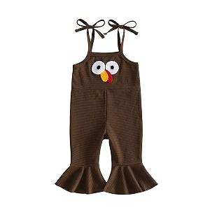 Thanksgiving Baby Girl Outfit Toddler Turkey Romper