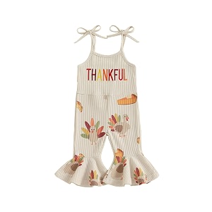 Thanksgiving Baby Girl Outfit Toddler Turkey Romper