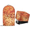 Thanksgiving Day 2 Pcs Kitchen Appliance Dust-proof Protector Covers for Toaster Maker Oven and Stand Mixer Blender Dust Cover Fall Maple Tree Leaf Print