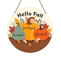 Thanksgiving Decor Front Door Sign 12"x12" Fall Wreaths For Front Door