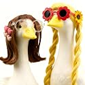 Thanksgiving Pastoral Porch Goose Wigs with Sunflower Clip, 2-Piece
