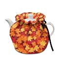 Thanksgiving Tea Cozy for Teapot Maple Leaves Heat Resistant Kettle Cover, Portable Breakfast Warmer Keep Warm Fall Decorative Accessories