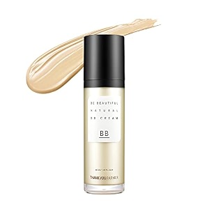 thankyou farmer be beautiful natural bb cream natural beige lightweight tinted moisturizer with spf30 pa for everyday sun protection evens skin tone amp conceals imperfections hydrating korean bb cream makeup base for all skin types 40ml