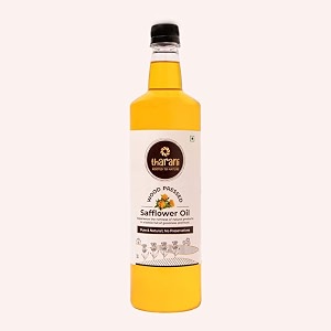 tharani safflower oil for cooking - 500 ml  cold pressed  100 pure and natural  unrefined  no preservatives  authentic flavour