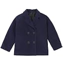 ThCreasa Boys Classic Double Breasted Pea Coat Wool Blend Notch Lapel Fall Winter Dress Coats