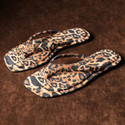 Theater Printed Open Toe Flats Women Casual