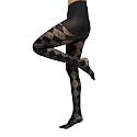 Theater Women Sheer Designer Bridget Stockings I Nylon Spandex I Stretchable I Black I Free Size