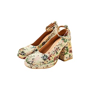 Theater Women Floral Midtop Platform Heel Comfortable