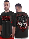 Thecrazymonk Printed Typography Men Round Neck Black