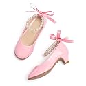 THEE BRON Girls Low Heel Dress Shoes Mary Jane Party Wedding Flower Girl Pumps