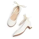 THEE BRON Girls Low Heel Dress Shoes Mary Jane Party Wedding Flower Girl Pumps