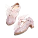 THEE BRON Girls Low Heel Dress Shoes Mary Jane Party Wedding Flower Girl Pumps