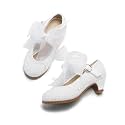 THEE BRON Girls Low Heel Dress Shoes Mary Jane Party Wedding Flower Girl Pumps