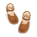THEE BRON Toddler Floral Cutout Closed Toe Sandals for Girls Breathable Summer Shoes
