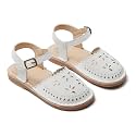 THEE BRON Toddler Floral Cutout Closed Toe Sandals for Girls Breathable Summer Shoes