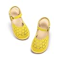 THEE BRON Toddler Floral Cutout Closed Toe Sandals for Girls Breathable Summer Shoes