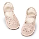 THEE BRON Toddler Floral Cutout Closed Toe Sandals for Girls Breathable Summer Shoes