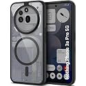 TheGiftKart Hybrid Shockproof Back Cover Case for Nothing Phone 3a Pro 5G | Hard Back Cover Case for Nothing Phone 3a Pro 5G (PC &amp; TPU, MagSafe Compatible, Transparent Clear Back, Black Sides)