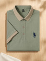 TheGovindCo Solid Men Polo Neck Light Green