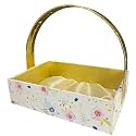 GiftDial Hamper Trousseau Packing Tray with Satin Lining Decorative Basket, Golden Handle I Perfect Wooden Gifting Tray for Diwali, Birthday, Anniversary &amp; Marriage (Geometrical BLACK, 5)